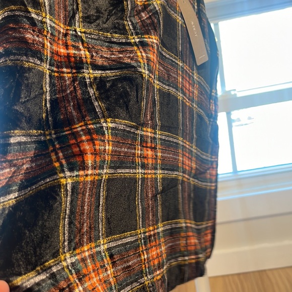 nwt- J Crew Stewart Plaid Velvet Sleeveless Tank Top, OP - Picture 2 of 5